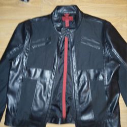 Alfani Black Leather Jacket