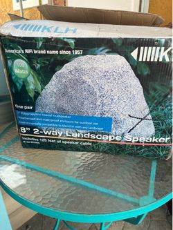 2 BRAND NEW LOUDSPEAKERS WATERPROOF FIBRE GLASS FINISH SPECKLED GRANITE CABLE 125 FEET