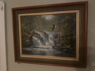 Original Oil Painted Waterfall Potrait