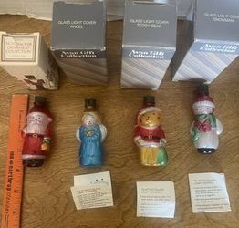 Vintage 1980's Avon Gift Collection Glass Mini Light Covers - Set of 4