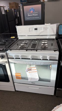 30 in. 5 Burners Freestanding Gas Range in White with Air Cooking Technology