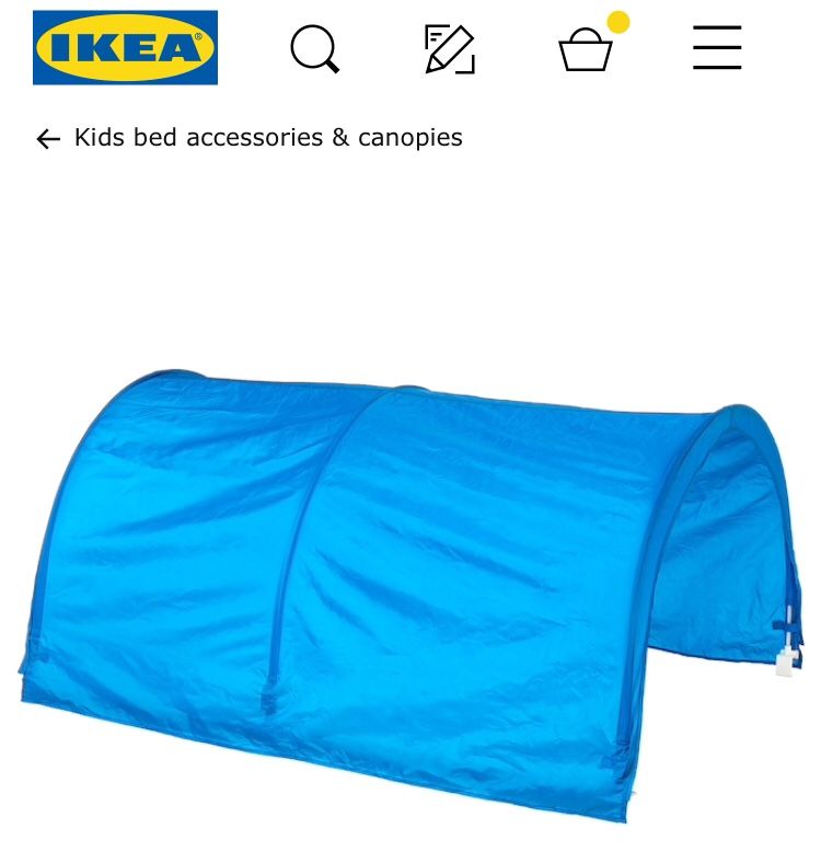IKEA Kura Blue Canopy Bed Tent - $10
