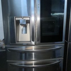 Insta-View Four Door Lg Stainless Steel Large Capacity Fridge 