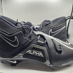Nike Alpha Menace Pro 3 'Black Iron Grey' Football Cleats Men's Size 7.5, 11.5, 12