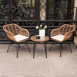 Virgie 2 - Person Patio Conversation Set with Cushions