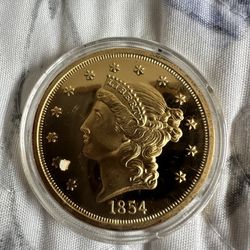 1854  Twenty Dollar Gold Coin. San Francisco California  (COPY)
