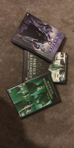 The Matrix Trilogy DVD set.