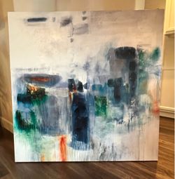 Oversized Abstract Canvas Wall Art — 50” x 50”