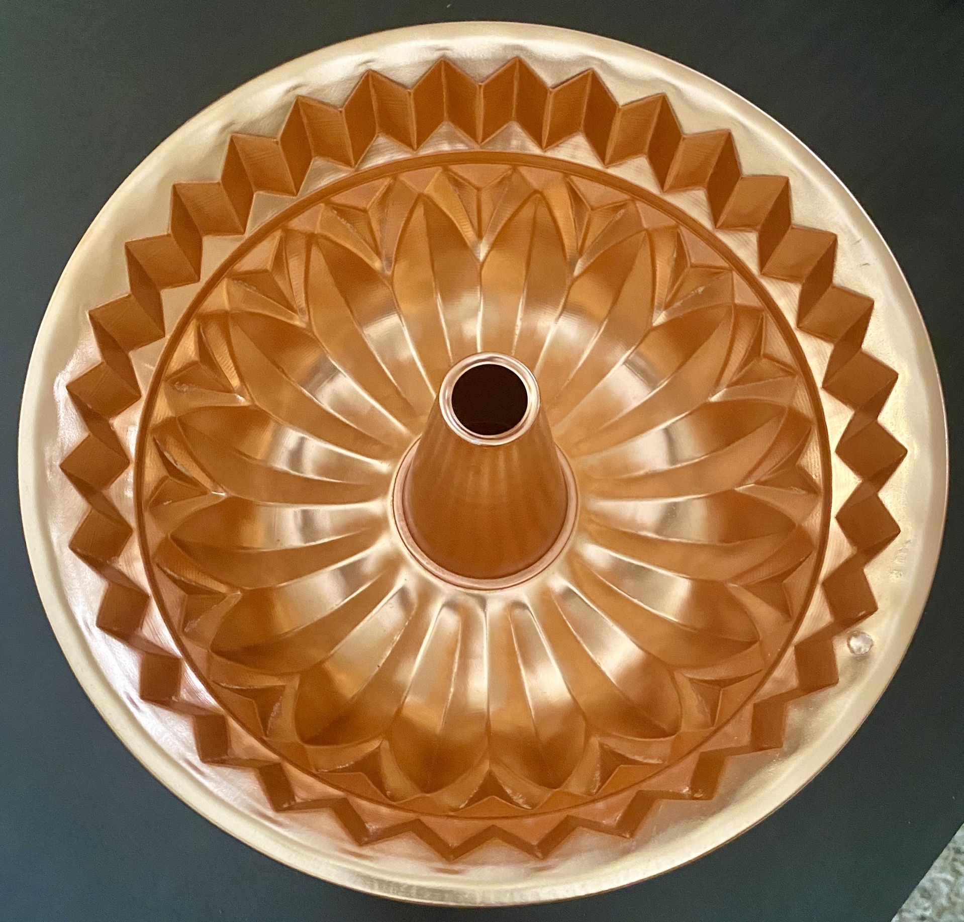 9’ Copper Tone Aluminum Jello Pan Mold/Wall Decor