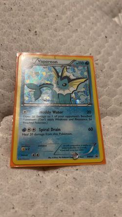 Vaporeon Holo Pokémon Card BW89