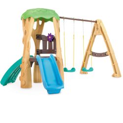 Little Tikes Tree House Plastic Swing Set for 3 - 8 Year Old's. New  Dimensions: 139 x 93.44 x 80.9 inches