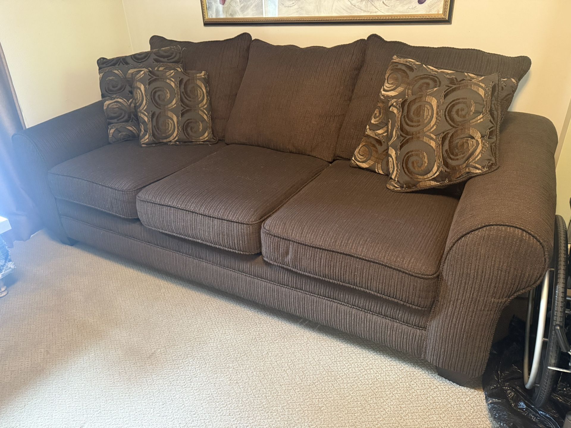 Sofa Couch With Throw Pillows