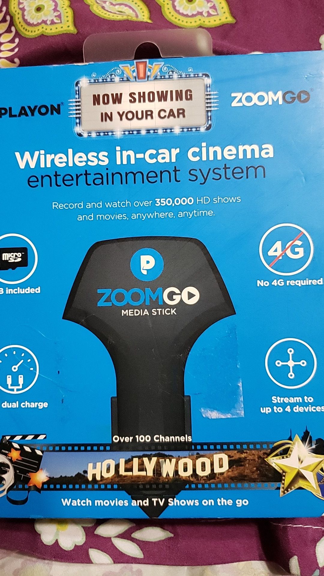 Wireless in car cinema entertainment system