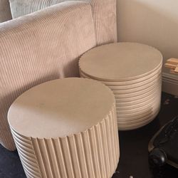 Set Of 2 West Elm Indoor Outdoor Side Tables 