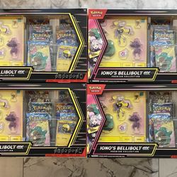4x Pokémon Iono’s Bellibolt Premium Collection Box Sealed 