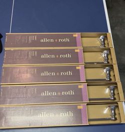 Allen + roth Jordon 24-in Brushed Nickel Wall Mount Single Towel Bar