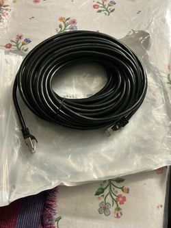 Black Ethernet Patch Cable Long