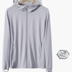 Women's UPF 50+ UV Sun Protection Lightweight Jacket Zip Up Hoodie Jacket Windbreaker Cooling Sun Shirt with Pockets Quick Dry