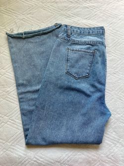 princess polly light wash wide leg jeans size 8