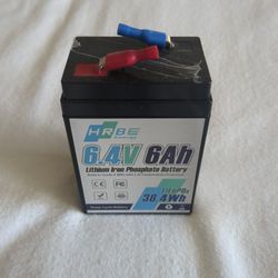 6.4V 6AH LifePO4 Battery