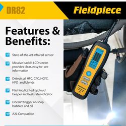 Fieldpiece DR82 Infrared Refrigerant Leak Detector - Like New