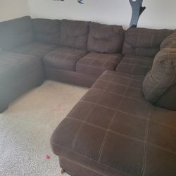 Sofa Sectional Brown 