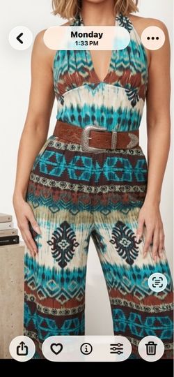 BoHo halter jumpsuit