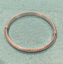 Vintage 925 Sterling Silver MILOR Italy  Ripe Twist Bangle Bracelet 