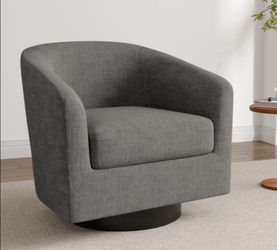 Swivel Accent Chair for Living Room Barrel Club Chair, Modern Upholstered Barrel Swivel