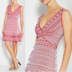 Herve Leger Stacey embroidered jacquard fit and flare dress size M medium NEW