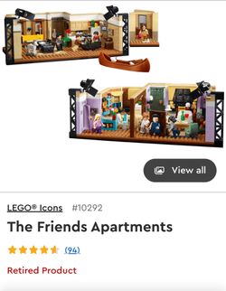 Retired Lego Icons: The Friends Apartments (10292) with manual & display case, no box