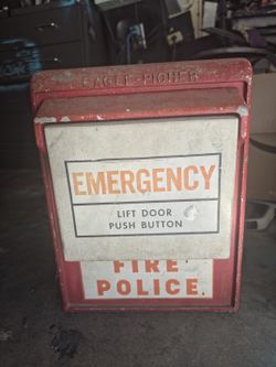 Antique emergency call box for fire and police