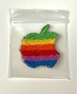 Apple Computer Embroidered iron on Patch