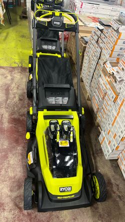 RYOBI ONE+ HP 18V Brushless 20 in. Cordless Battery Walk Behind Self-Propelled Lawn Mower w/ (2) 6.0 Ah Batteries and Chargers