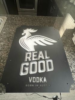Real Good Vodka Lighted Bar Sign