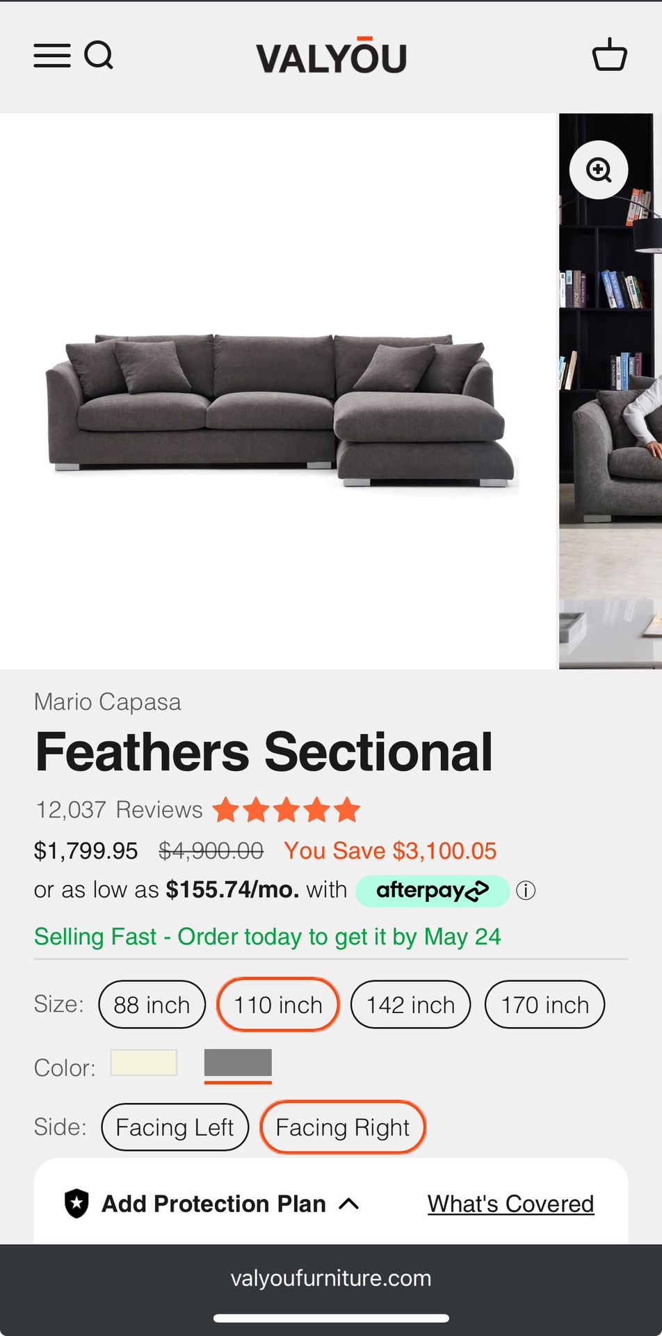  Sectional Couch (Washable)