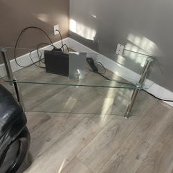 4 Pc Glass Tables With Tv Stand