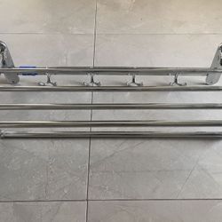 Bathroom Metal Chrome Wall Shelf