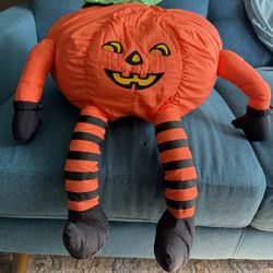 Vintage 1994 International Silver Co Nylon Stuffed Pumpkin