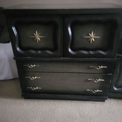 2 vintage  Black dressers