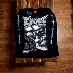 Evil Vice Men's White Longsleeve Shirt 