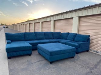 Blue sectional sofa