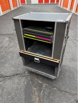 📦 Heavy-Duty Rolling Road Case with Storage Drawer (Rack Ready) 🚛
