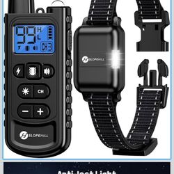 Dog Training Collar with Remote, 4200Ft Remote Electronic Dog Shock Collar with Beep, Vibration, Shock, Light and No Shock Mode, Electric Shock Collar