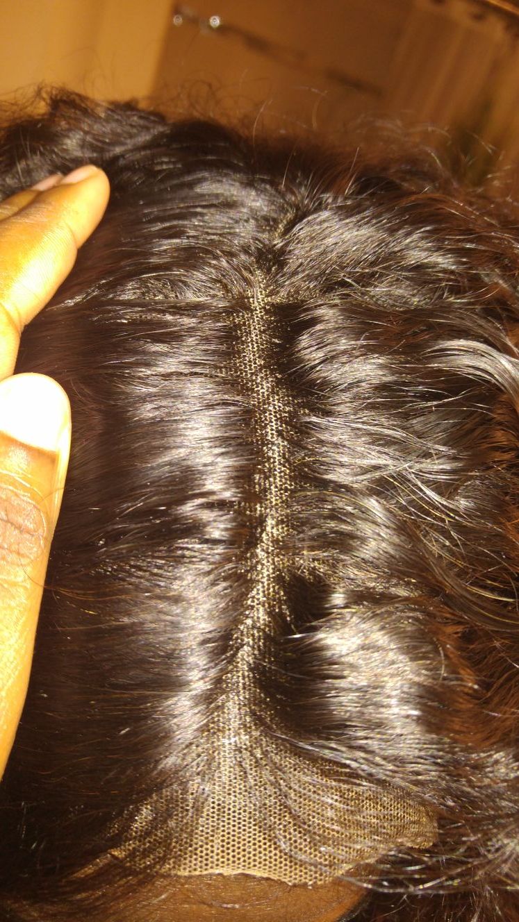 Full lace 16 can be parted in any direction...