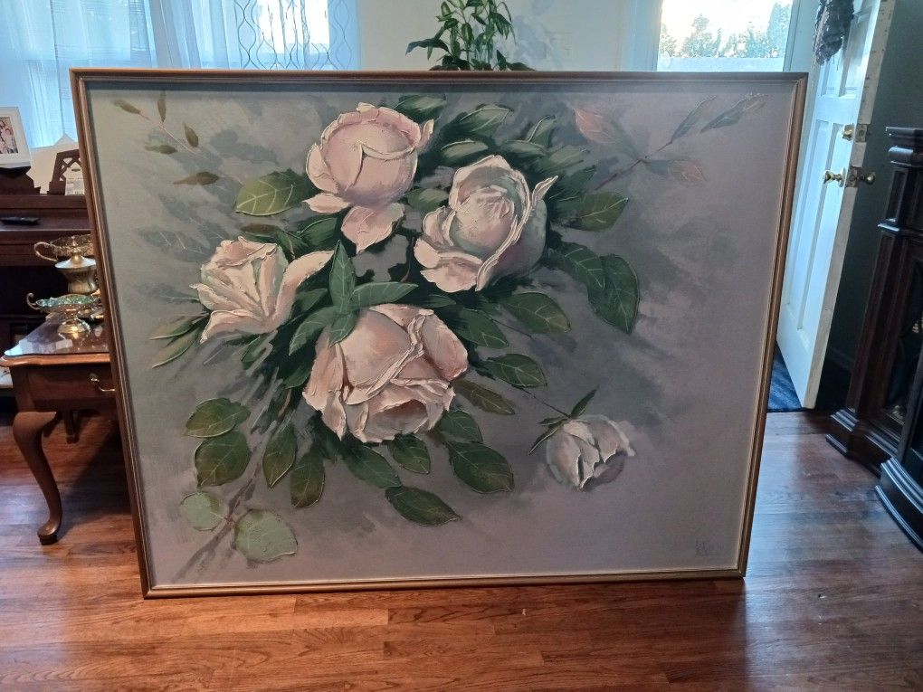 Absolutely Gorgeous LOOKING VINTAGE Oil Painting BY Lee REYNOLDS REALLY BIG Perfect Condition
