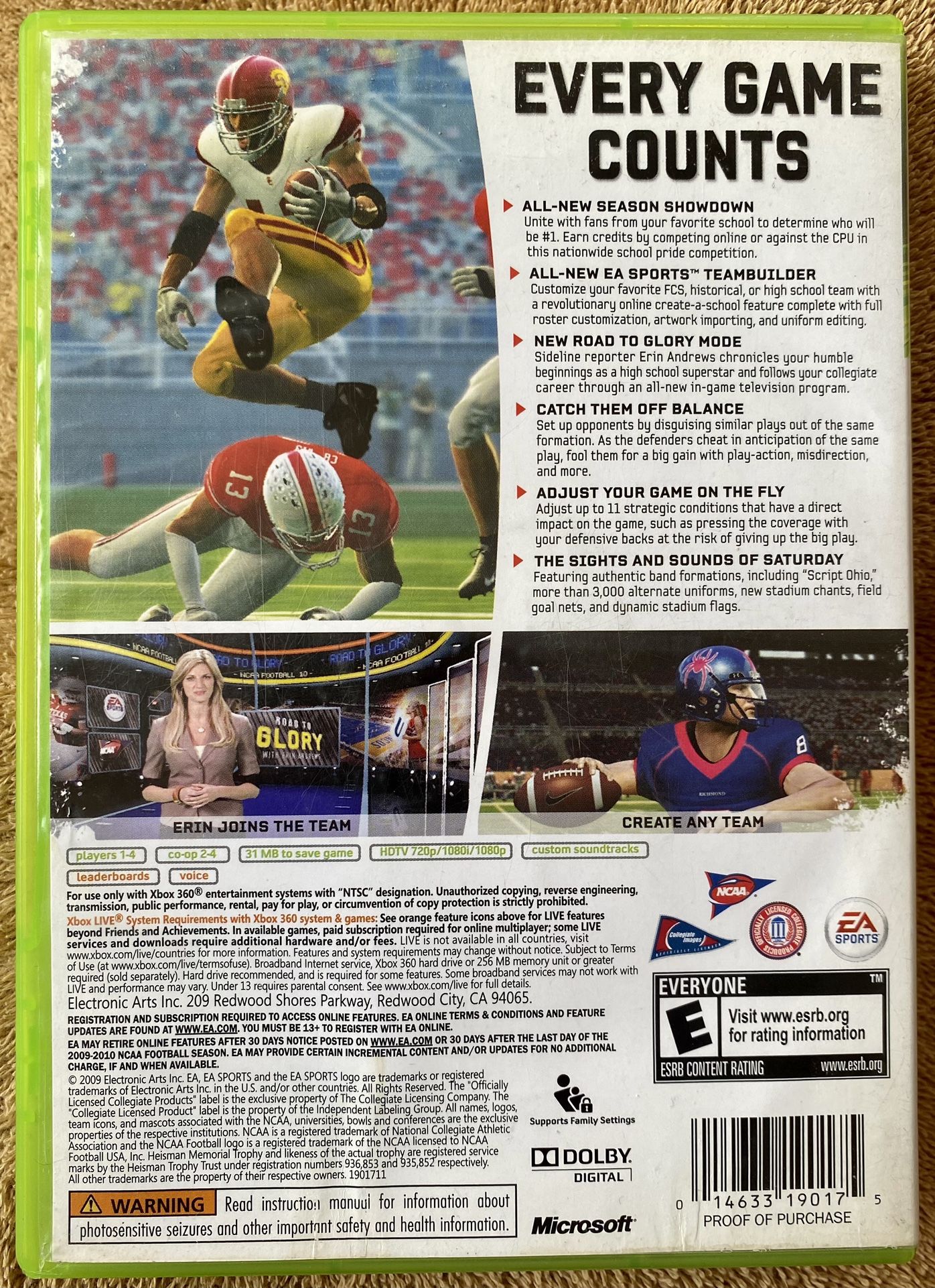 Madden NFL 10 (Microsoft Xbox 360, 2009) Complete & Tested! for Sale in El  Paso, TX - OfferUp