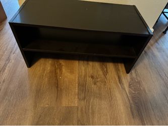 Dark chocolate, brown stackable shelf