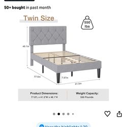 Twin bed frame.