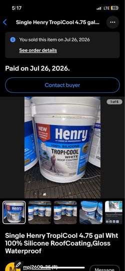 Henry tropi-cool roof coating